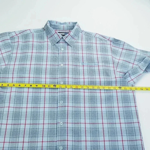 Southpole 2XL Embroidered Pocket Logo Sleeve Logo Tag Blue Red Trim Check Shirt - Picture 2 of 11